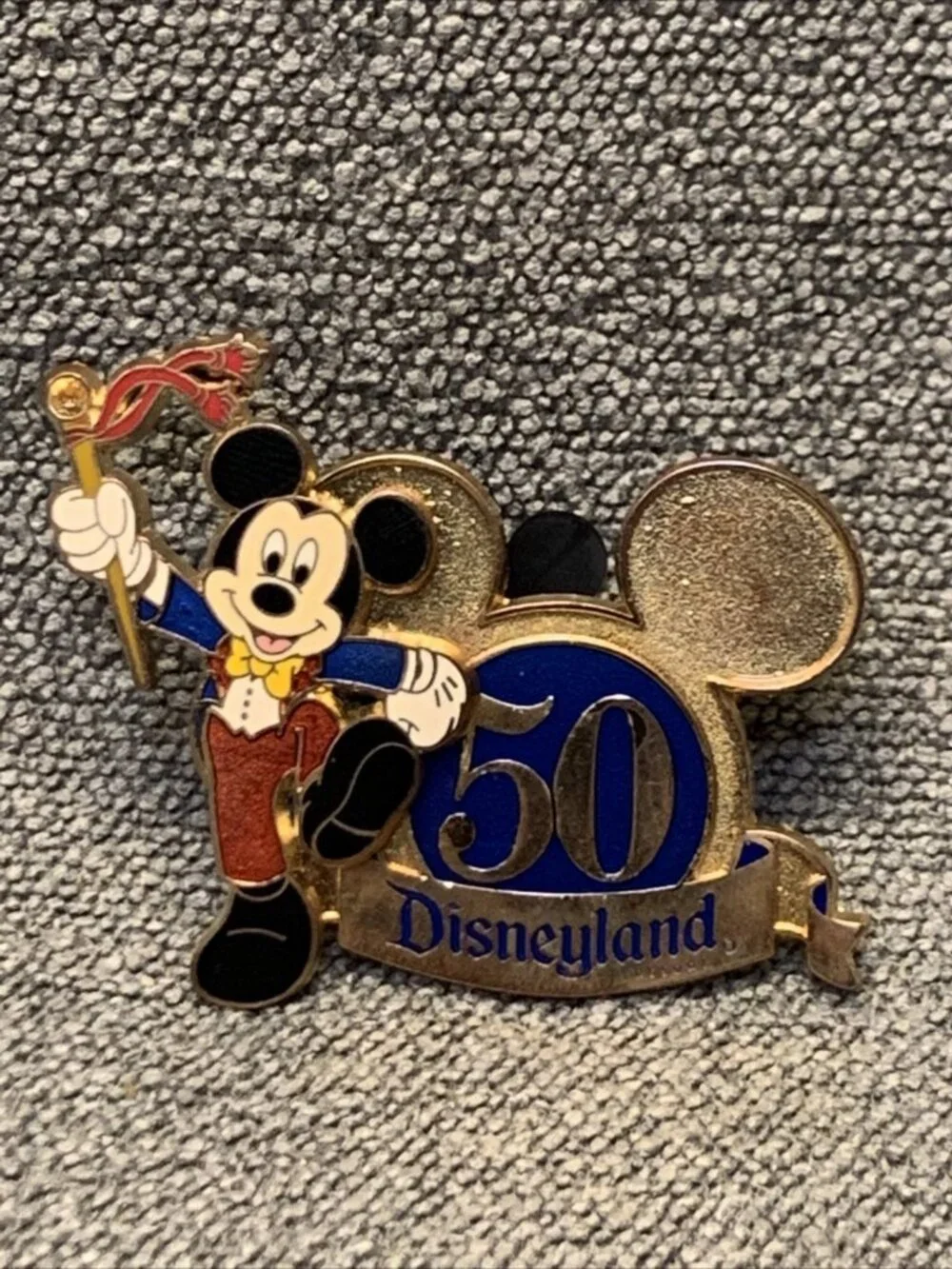 DLR 50th Anniversary Mickey Mouse Pin 2005 Disney Happiest Homecoming Kg